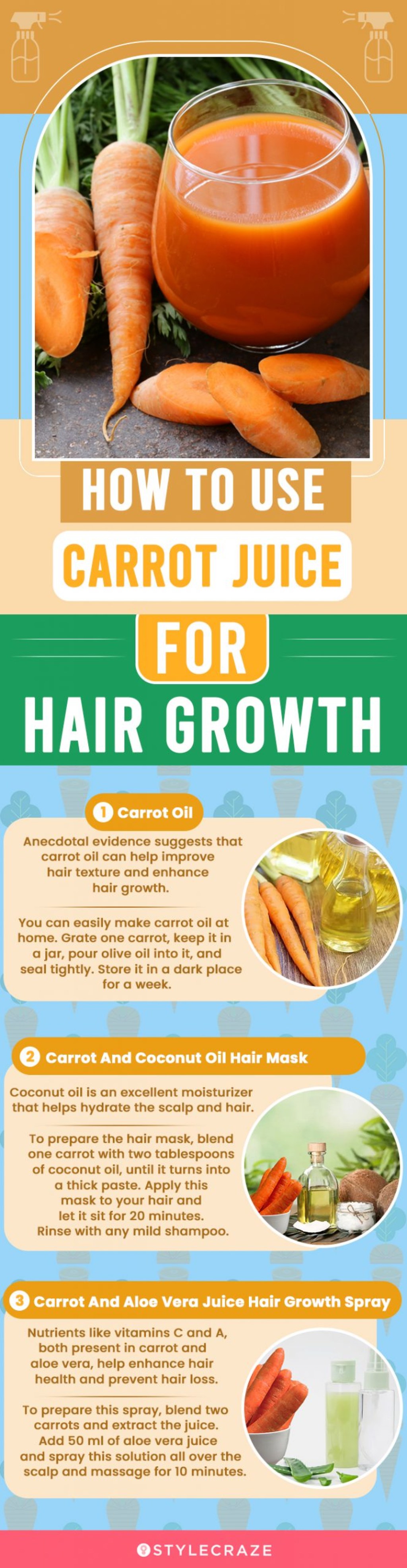 Picture of: How To Use Carrots For Hair Growth – Oil, Masks and Spray